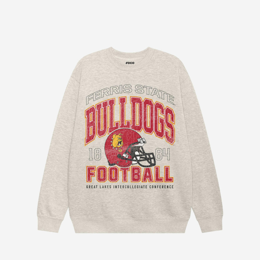 Ferris State Bulldogs Varsity Crew Neck Sweatshirt FOCO S - FOCO.com