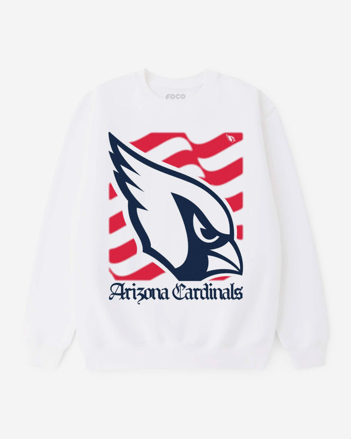 Arizona Cardinals American Heritage Wordmark Crew Neck Sweatshirt FOCO S - FOCO.com