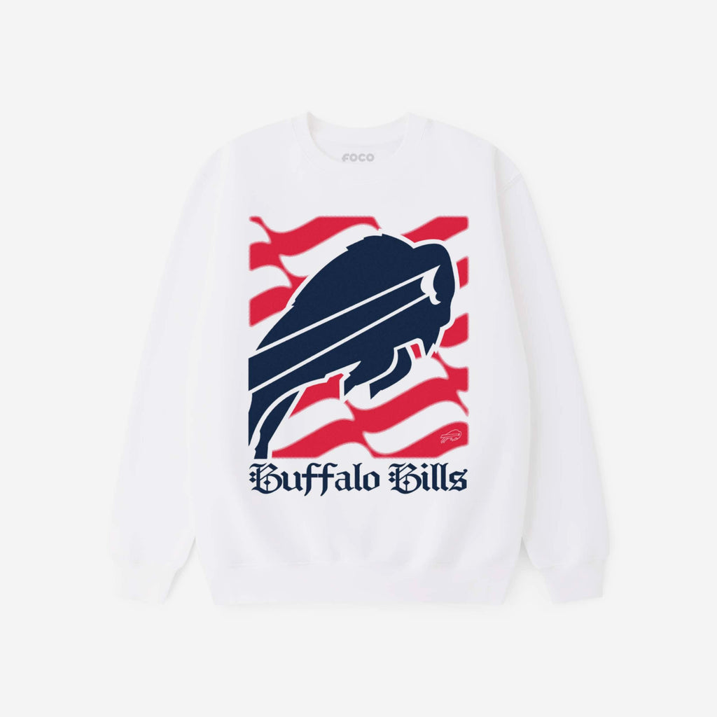 Buffalo Bills American Heritage Wordmark Crew Neck Sweatshirt FOCO S - FOCO.com