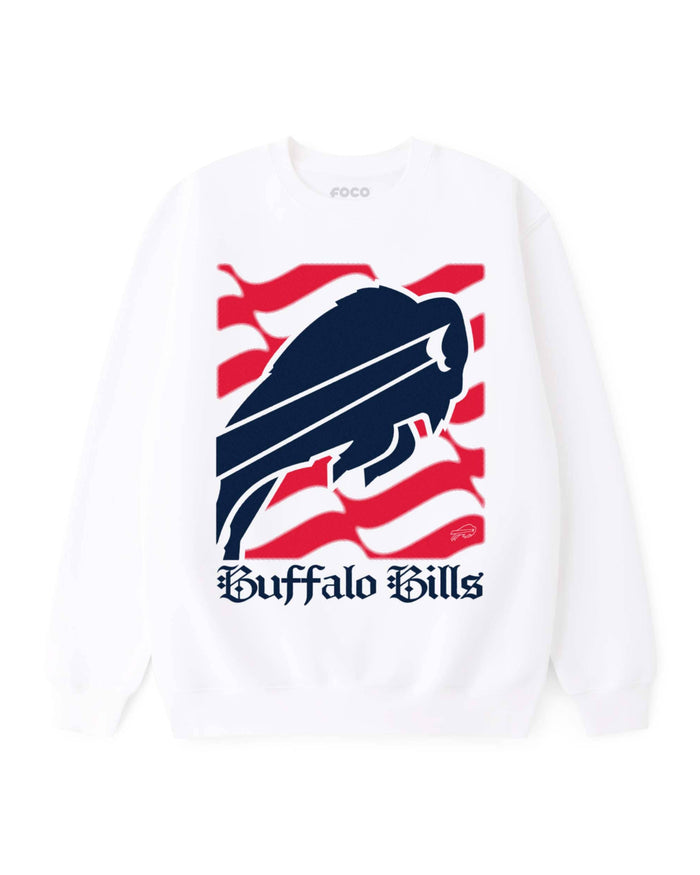 Buffalo Bills American Heritage Wordmark Crew Neck Sweatshirt FOCO S - FOCO.com