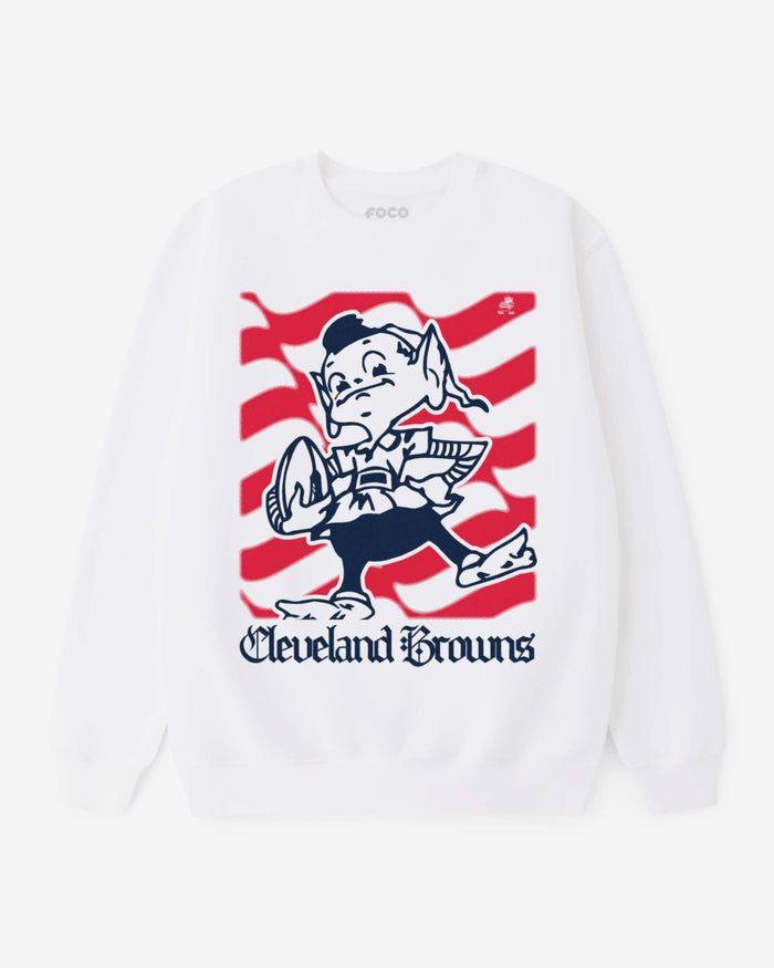 Cleveland Browns American Heritage Wordmark Crew Neck Sweatshirt FOCO S - FOCO.com