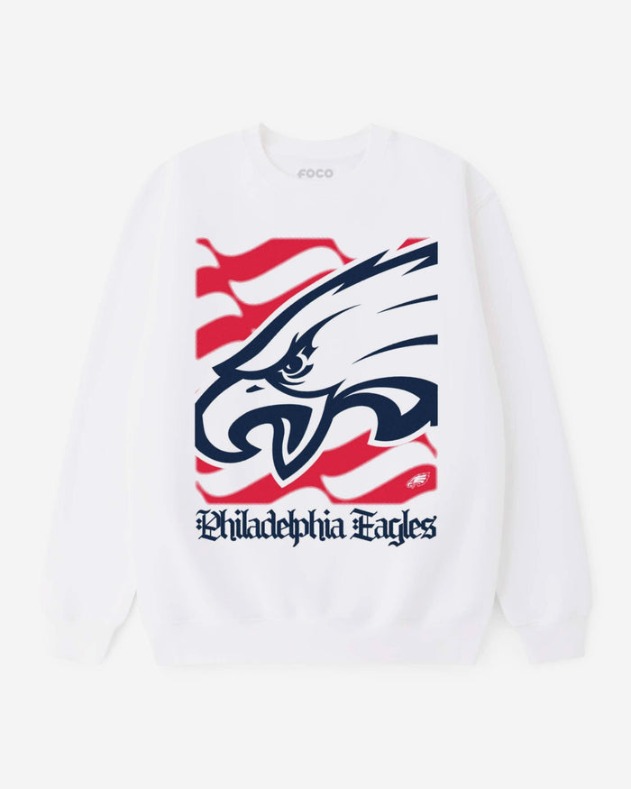 Philadelphia Eagles American Heritage Wordmark Crew Neck Sweatshirt FOCO S - FOCO.com