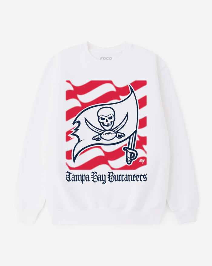 Tampa Bay Buccaneers American Heritage Wordmark Crew Neck Sweatshirt FOCO S - FOCO.com