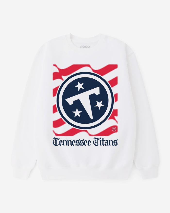 Tennessee Titans American Heritage Wordmark Crew Neck Sweatshirt FOCO S - FOCO.com