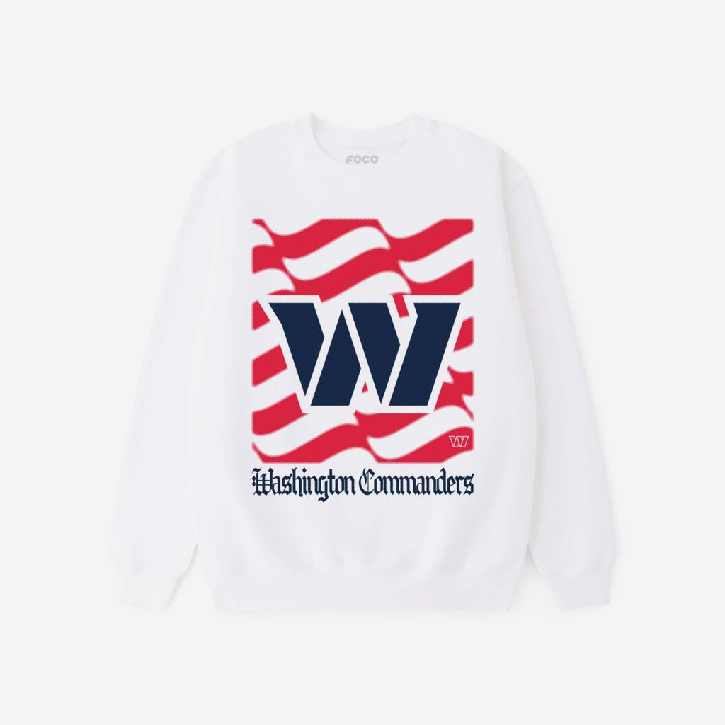 Washington Commanders American Heritage Wordmark Crew Neck Sweatshirt FOCO S - FOCO.com