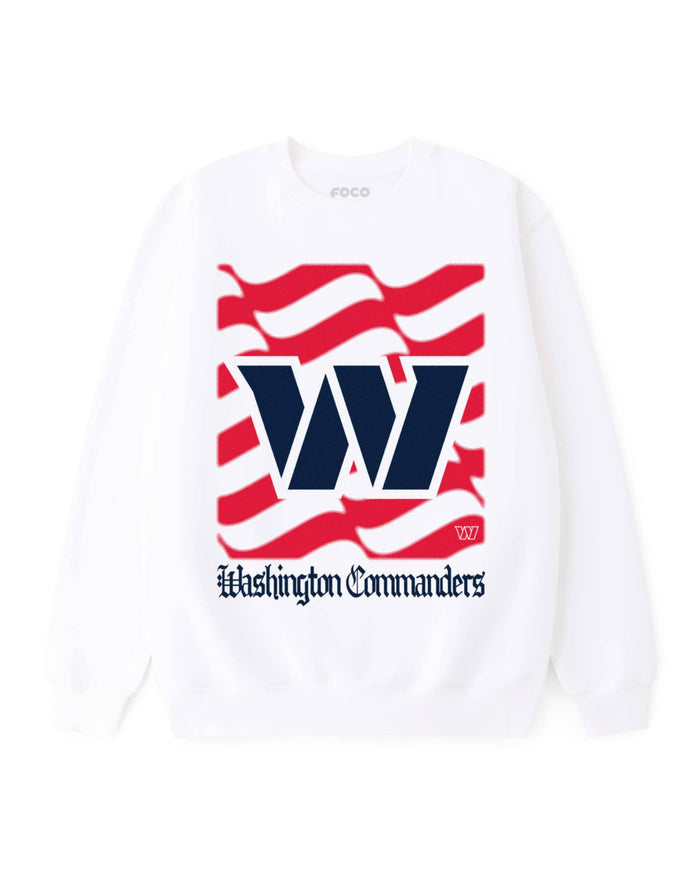 Washington Commanders American Heritage Wordmark Crew Neck Sweatshirt FOCO S - FOCO.com