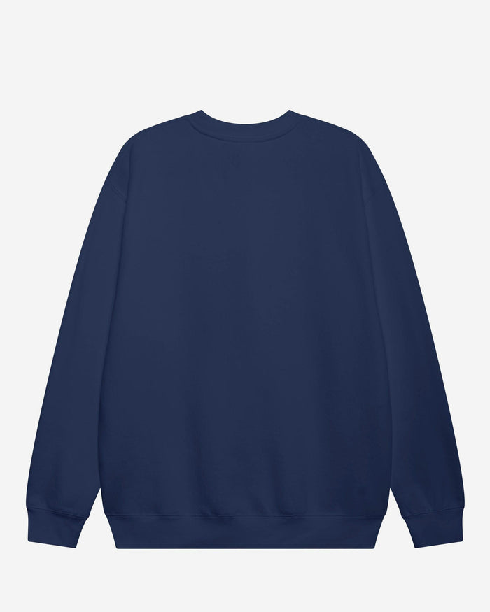 New York Giants Banner Crest Crew Neck Sweatshirt FOCO Navy S - FOCO.com