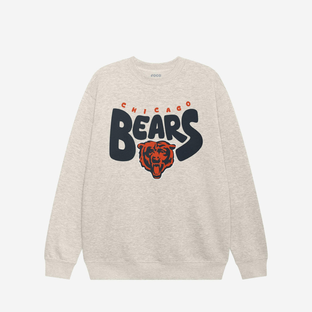 Chicago Bears Bubble Crew Neck Sweatshirt FOCO S - FOCO.com