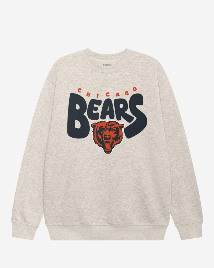 Chicago Bears Bubble Crew Neck Sweatshirt FOCO S - FOCO.com