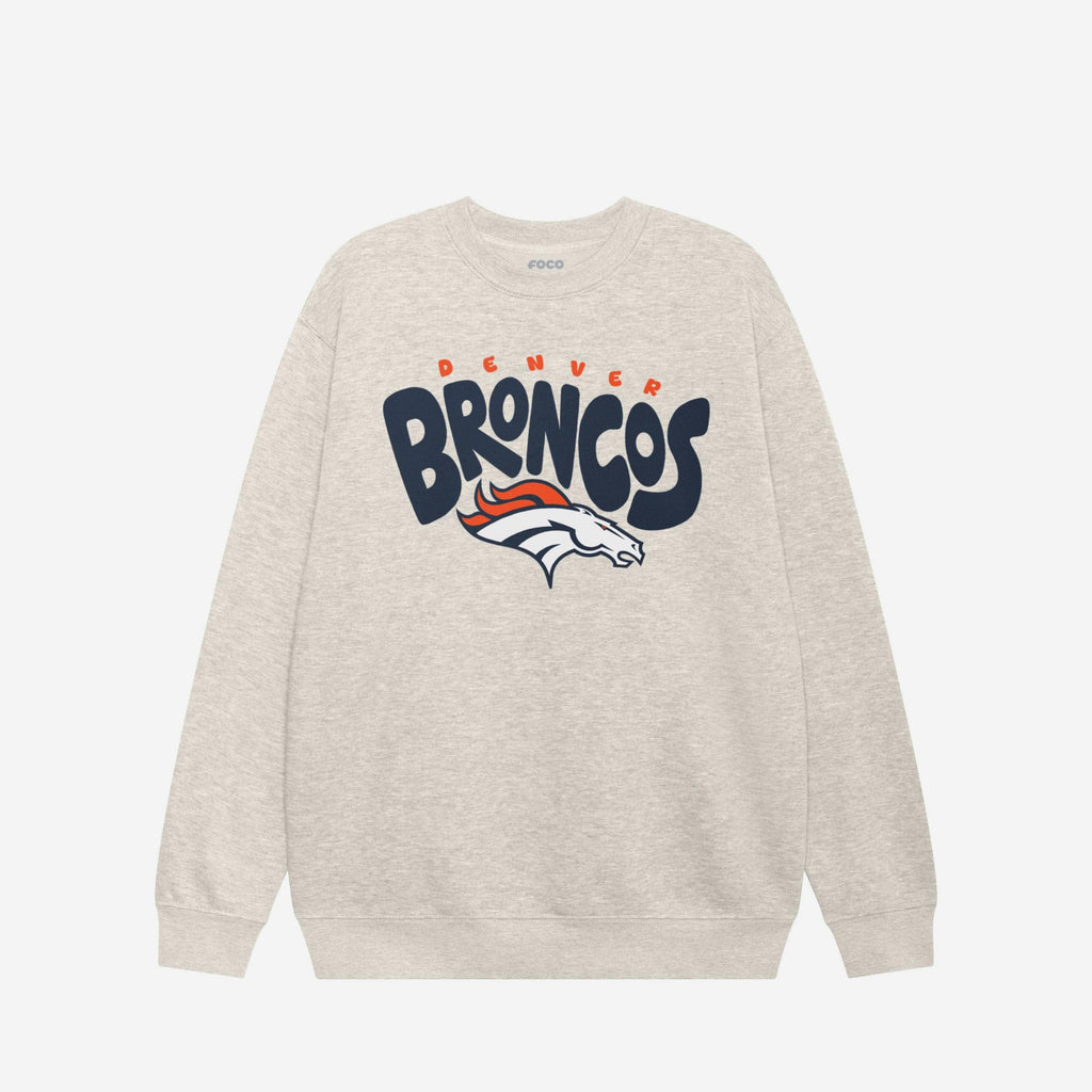 Denver Broncos Bubble Crew Neck Sweatshirt FOCO S - FOCO.com