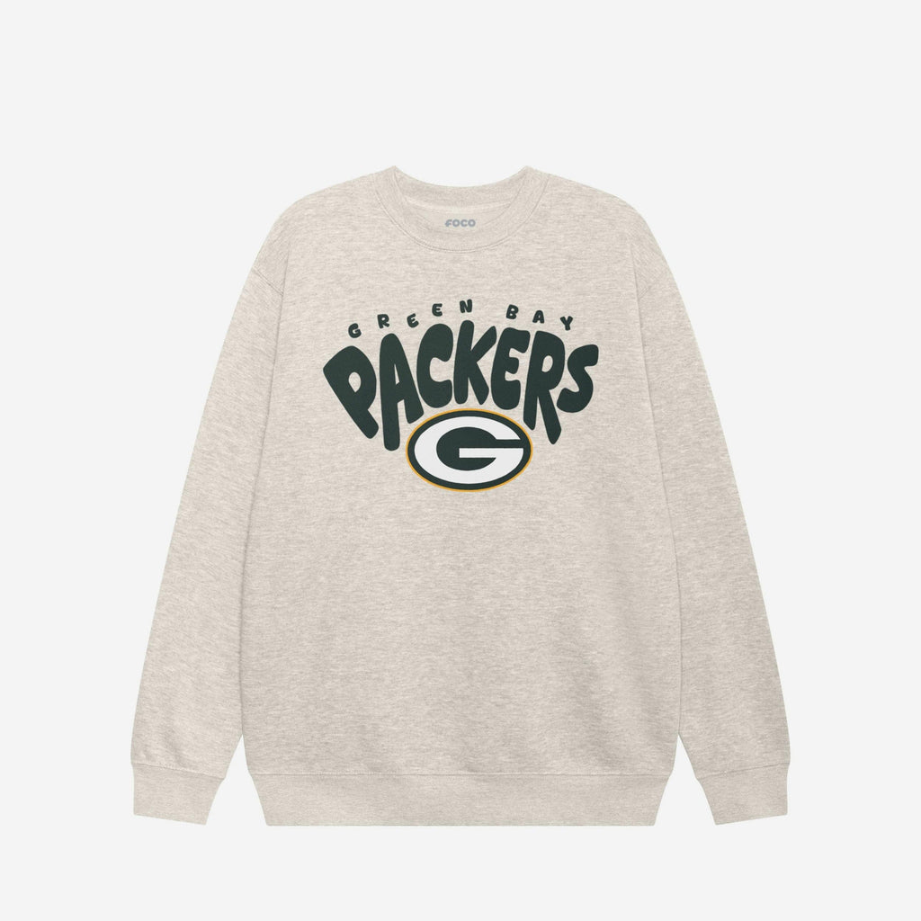 Green Bay Packers Bubble Crew Neck Sweatshirt FOCO S - FOCO.com