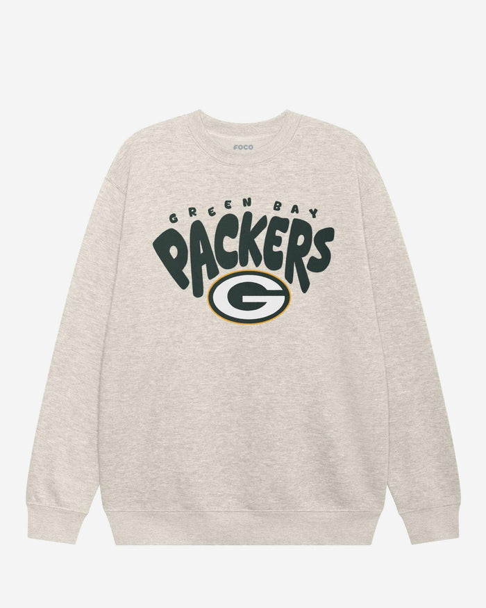 Green Bay Packers Bubble Crew Neck Sweatshirt FOCO S - FOCO.com