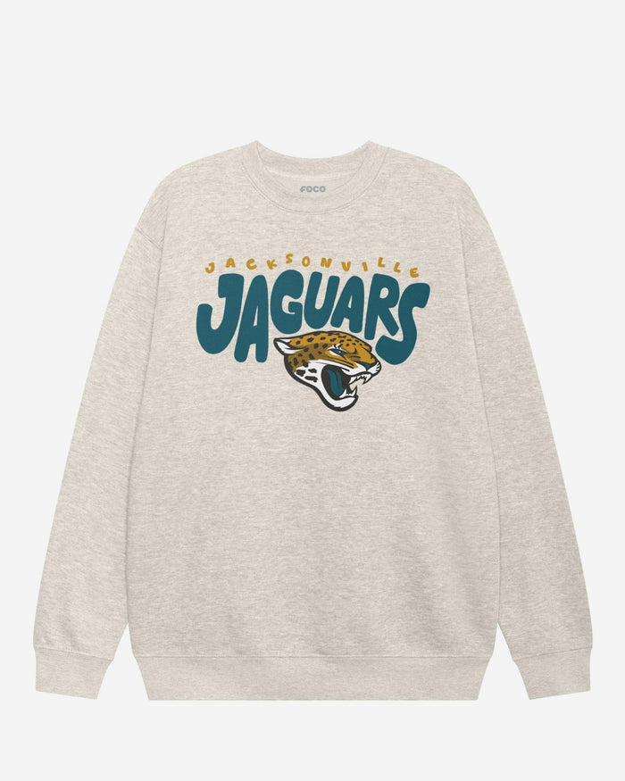 Jacksonville Jaguars Bubble Crew Neck Sweatshirt FOCO S - FOCO.com