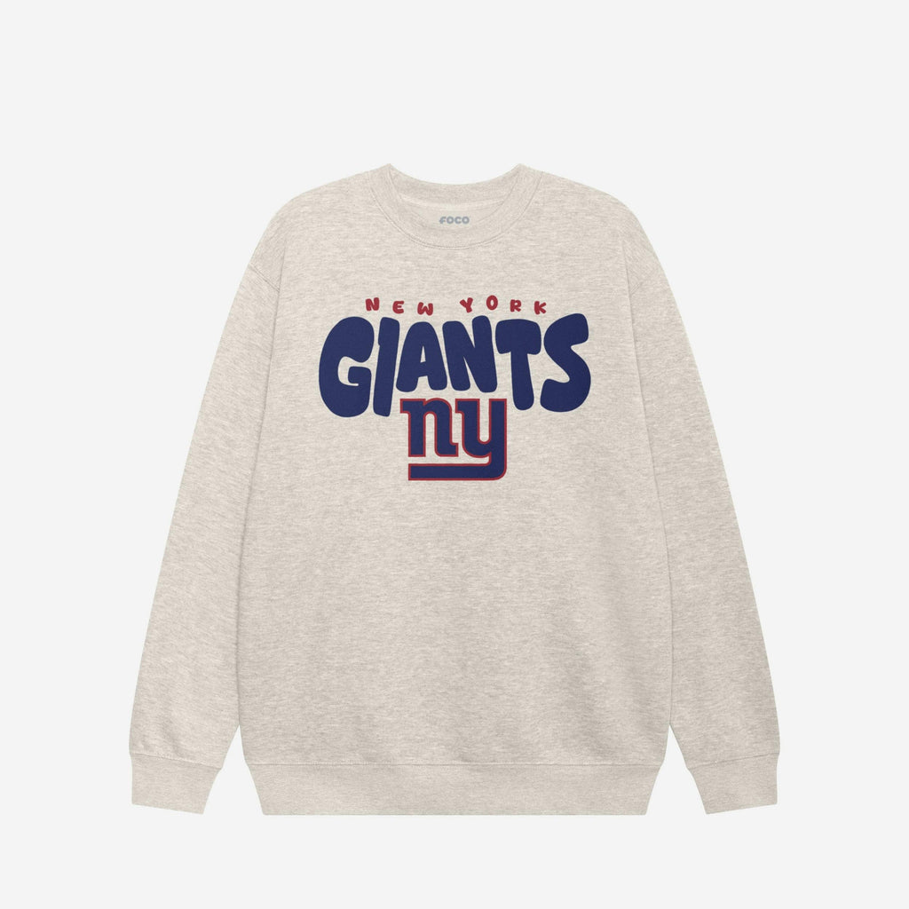 New York Giants Bubble Crew Neck Sweatshirt FOCO S - FOCO.com