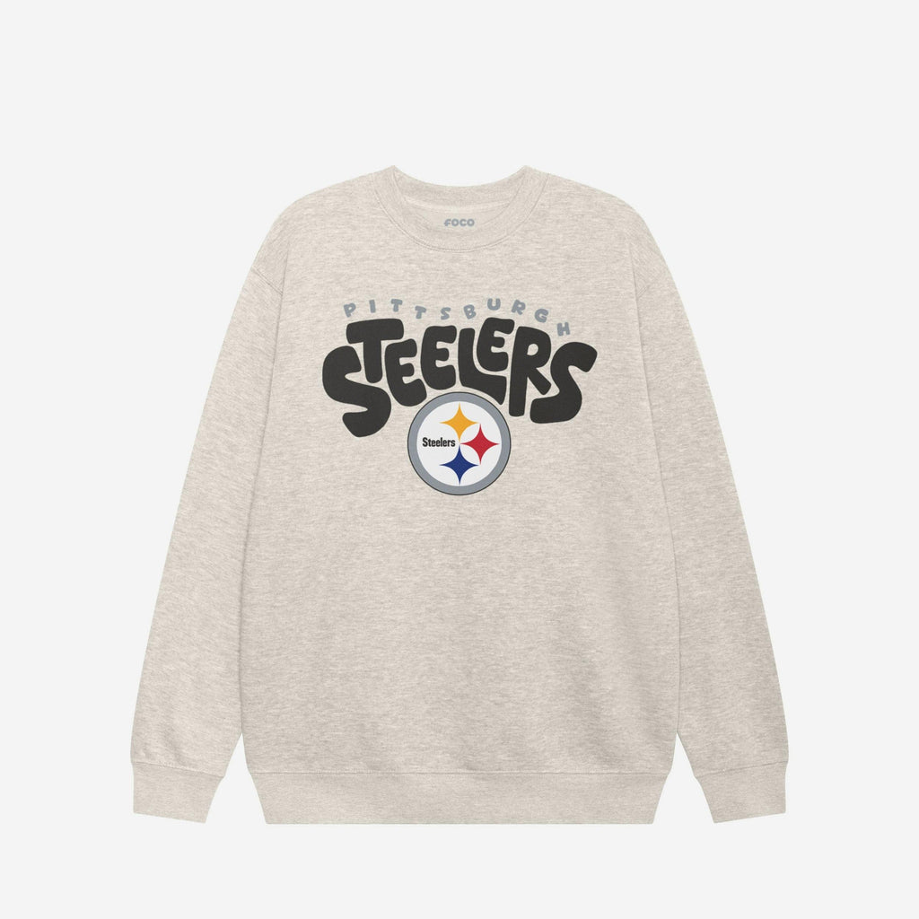 Pittsburgh Steelers Bubble Crew Neck Sweatshirt FOCO S - FOCO.com