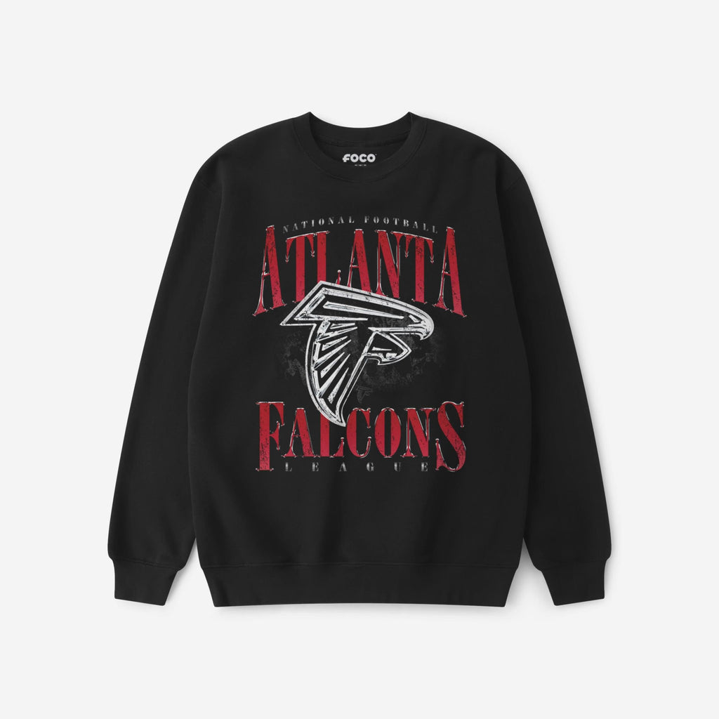 Atlanta Falcons Chrome Stack Crew Neck Sweatshirt FOCO S - FOCO.com