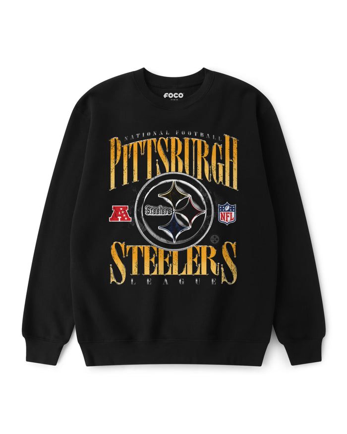 Pittsburgh Steelers Chrome Stack Crew Neck Sweatshirt