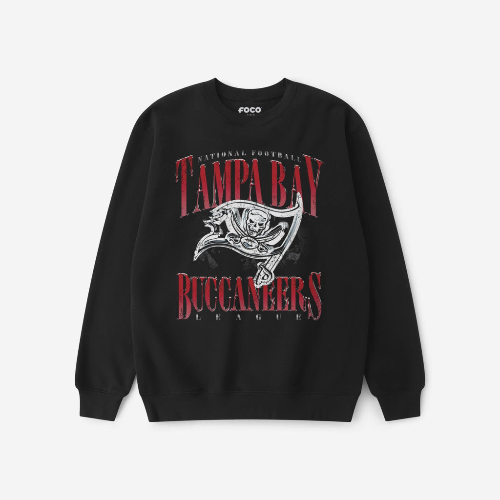 Tampa Bay Buccaneers Chrome Stack Crew Neck Sweatshirt FOCO S - FOCO.com