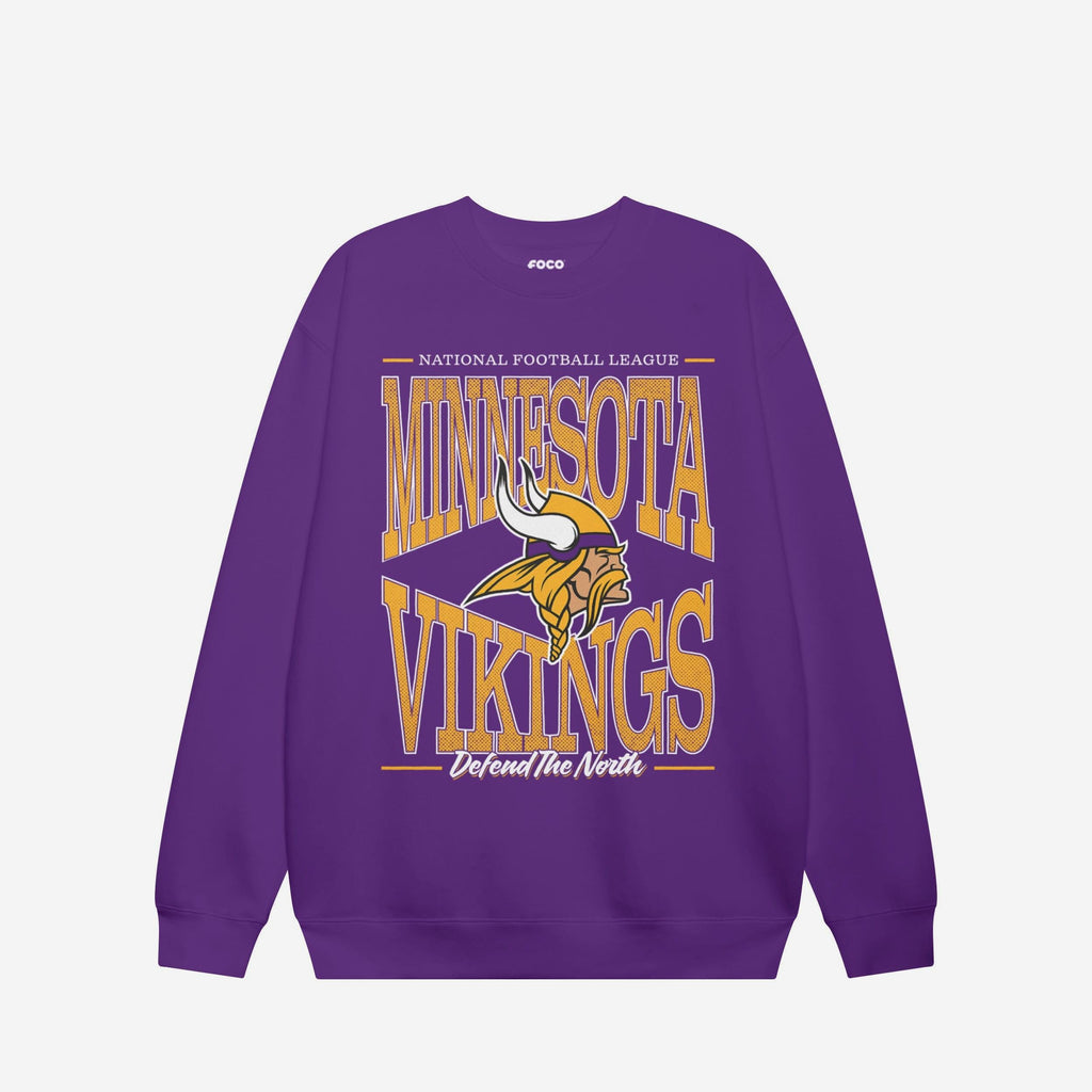 Minnesota Vikings Diamond Dynasty Crew Neck Sweatshirt FOCO S - FOCO.com