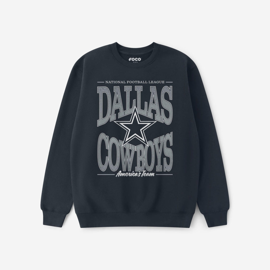 Dallas Cowboys Diamond Dynasty Crew Neck Sweatshirt FOCO S - FOCO.com