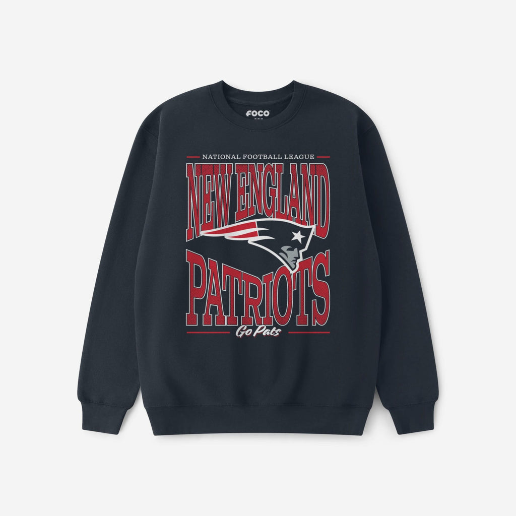New England Patriots Diamond Dynasty Crew Neck Sweatshirt FOCO S - FOCO.com