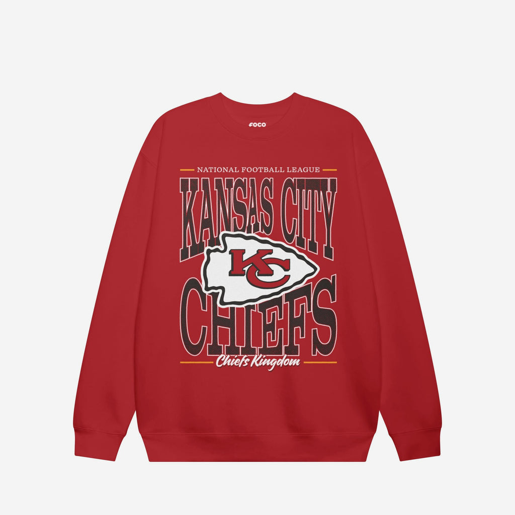 Kansas City Chiefs Diamond Dynasty Crew Neck Sweatshirt FOCO S - FOCO.com