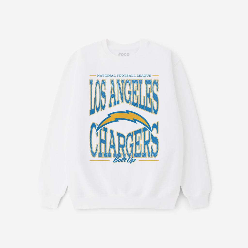 Los Angeles Chargers Diamond Dynasty Crew Neck Sweatshirt FOCO S - FOCO.com