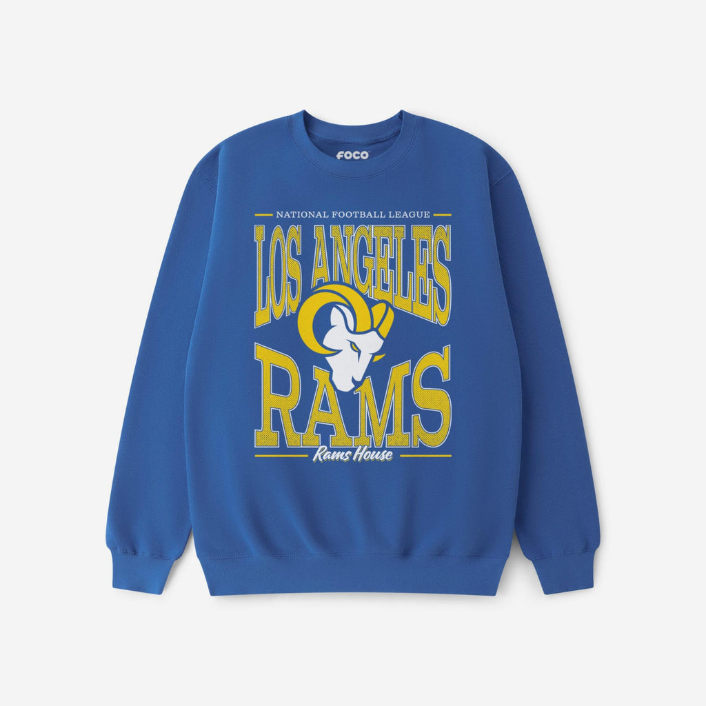 Los Angeles Rams Diamond Dynasty Crew Neck Sweatshirt FOCO S - FOCO.com