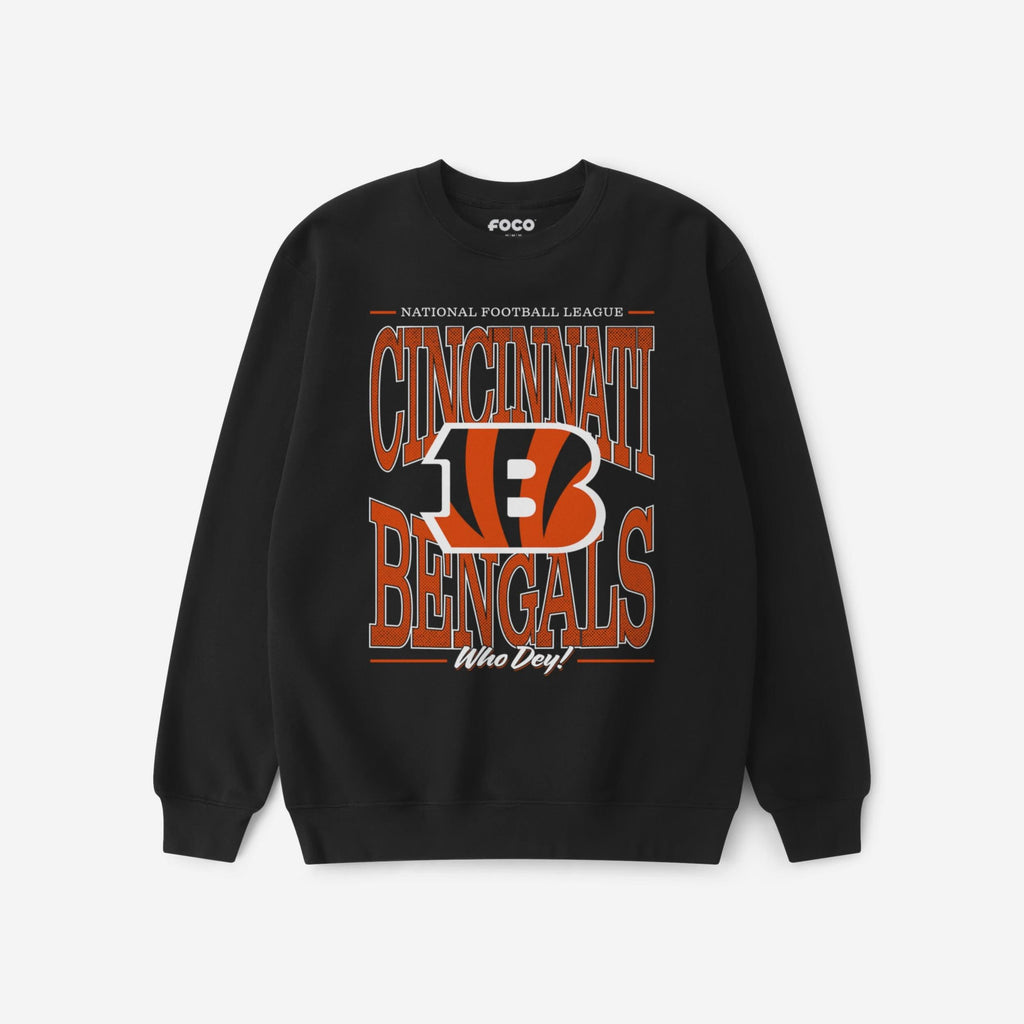 Cincinnati Bengals Diamond Dynasty Crew Neck Sweatshirt FOCO S - FOCO.com