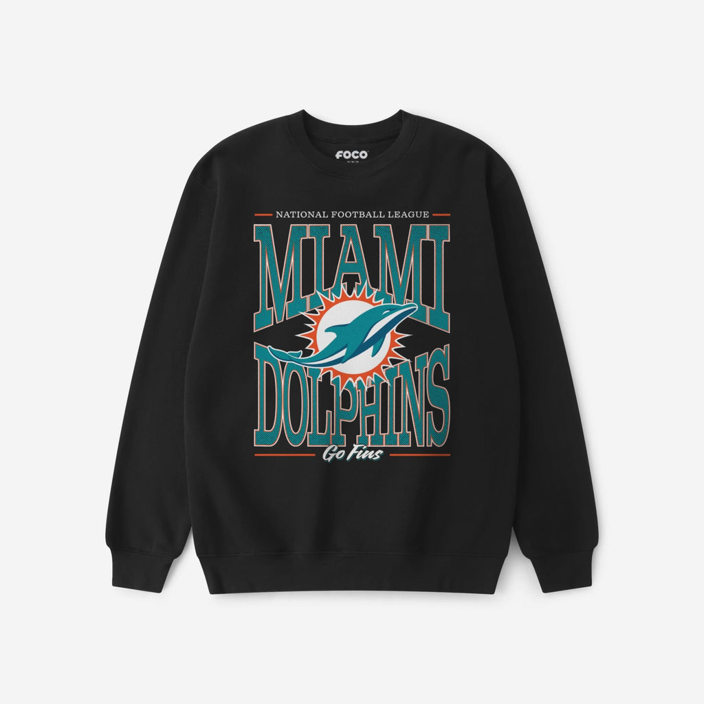 Miami Dolphins Diamond Dynasty Crew Neck Sweatshirt FOCO S - FOCO.com