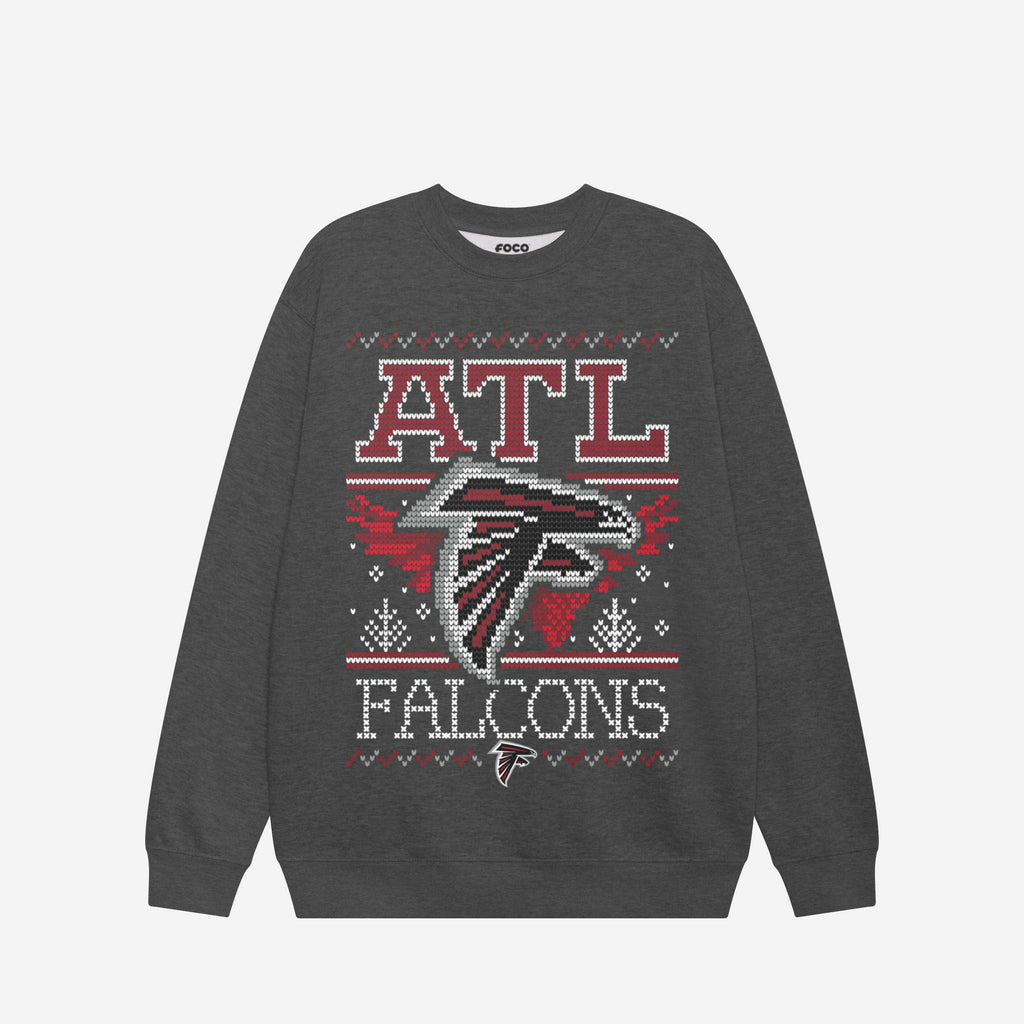 Atlanta Falcons Holiday Crew Neck Sweatshirt FOCO S - FOCO.com