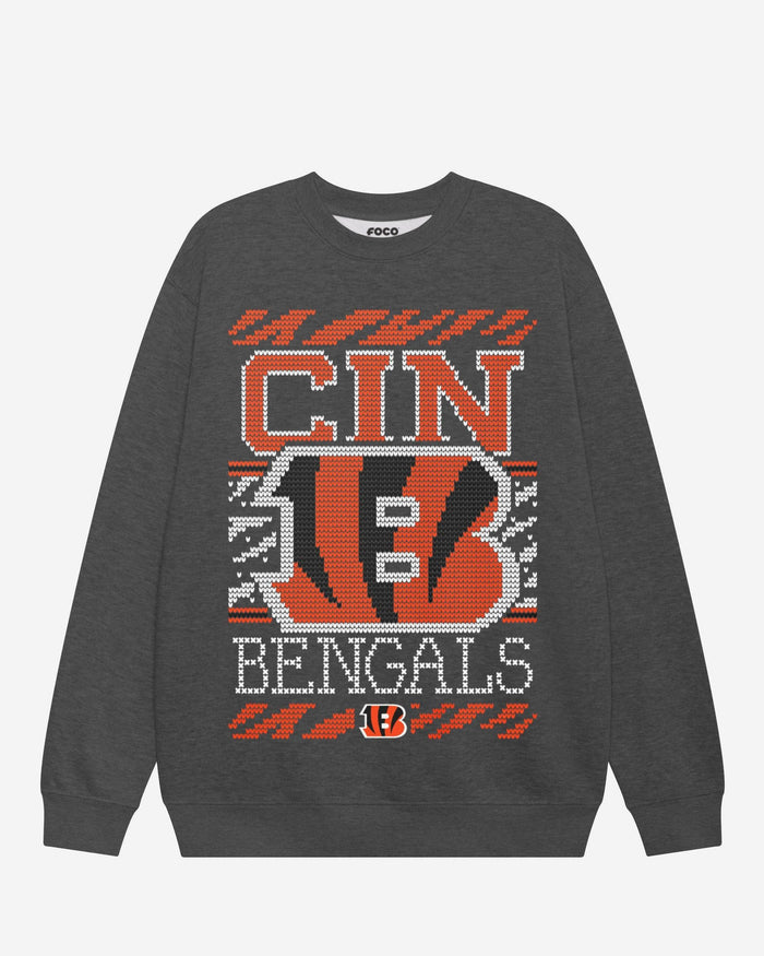 Cincinnati Bengals Holiday Crew Neck Sweatshirt FOCO S - FOCO.com