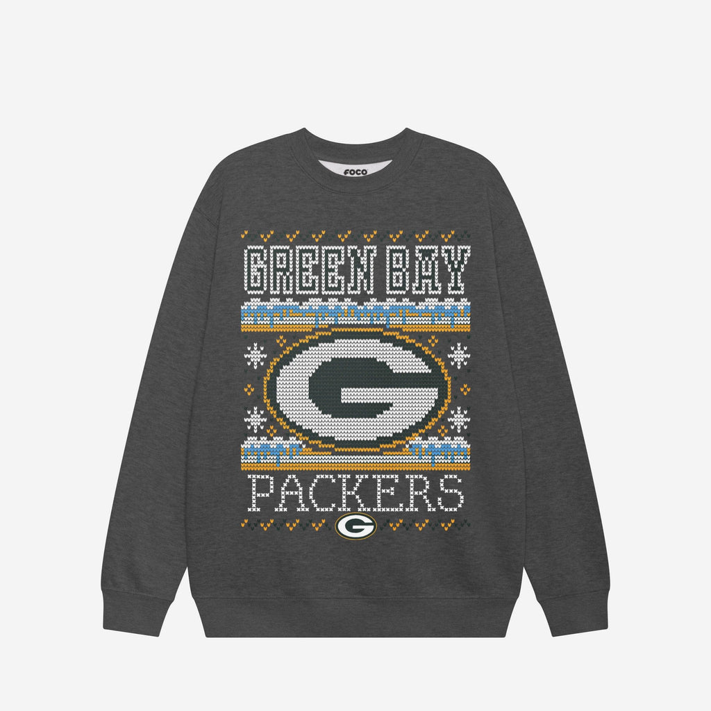 Green Bay Packers Holiday Crew Neck Sweatshirt FOCO S - FOCO.com