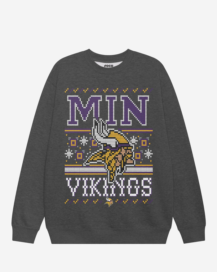 Minnesota Vikings Holiday Crew Neck Sweatshirt FOCO S - FOCO.com