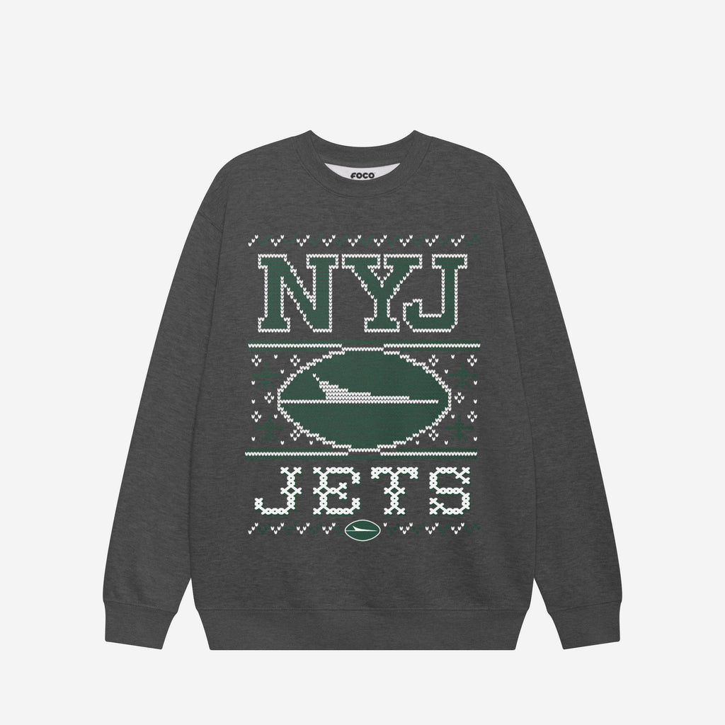New York Jets Holiday Crew Neck Sweatshirt FOCO S - FOCO.com