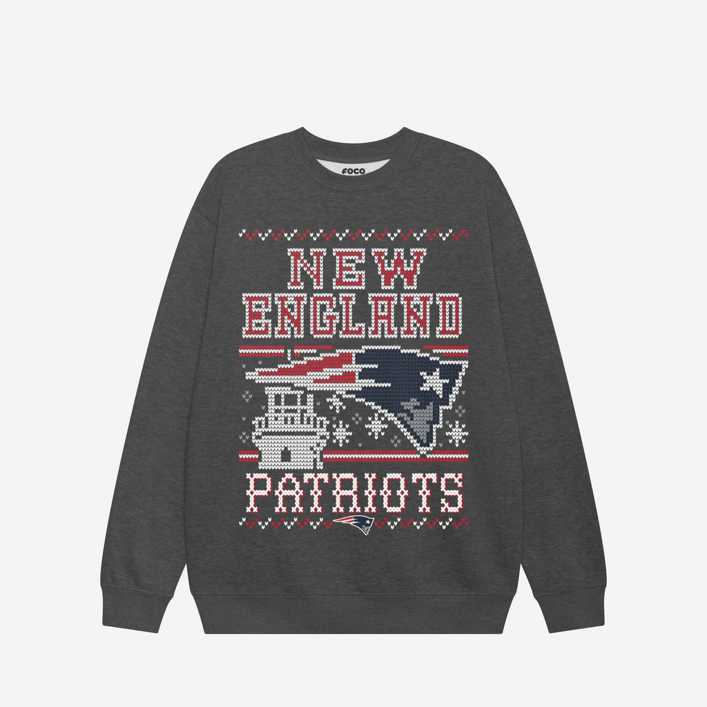 New England Patriots Holiday Crew Neck Sweatshirt FOCO S - FOCO.com