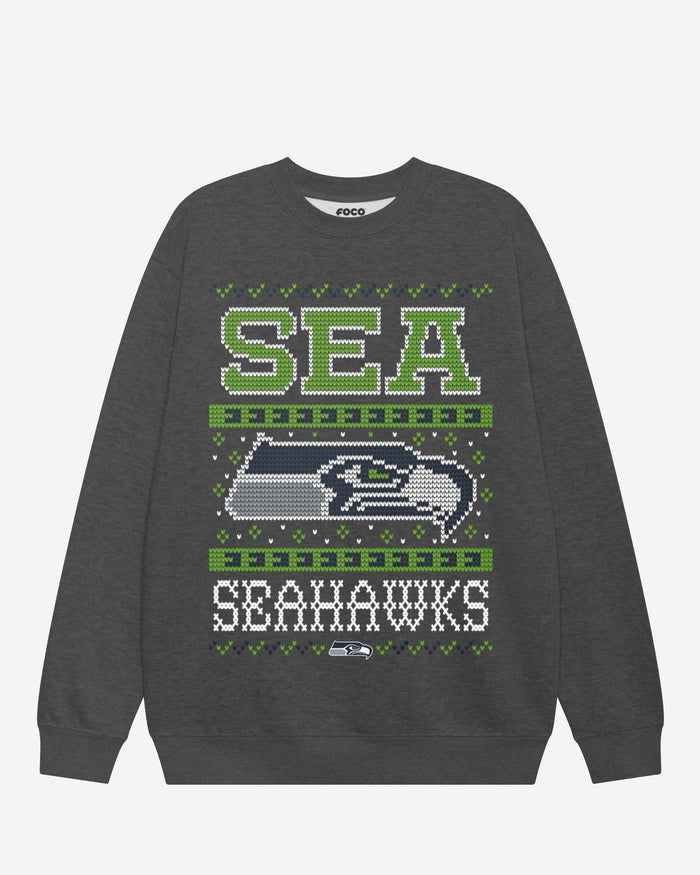 Seattle Seahawks Holiday Crew Neck Sweatshirt FOCO S - FOCO.com