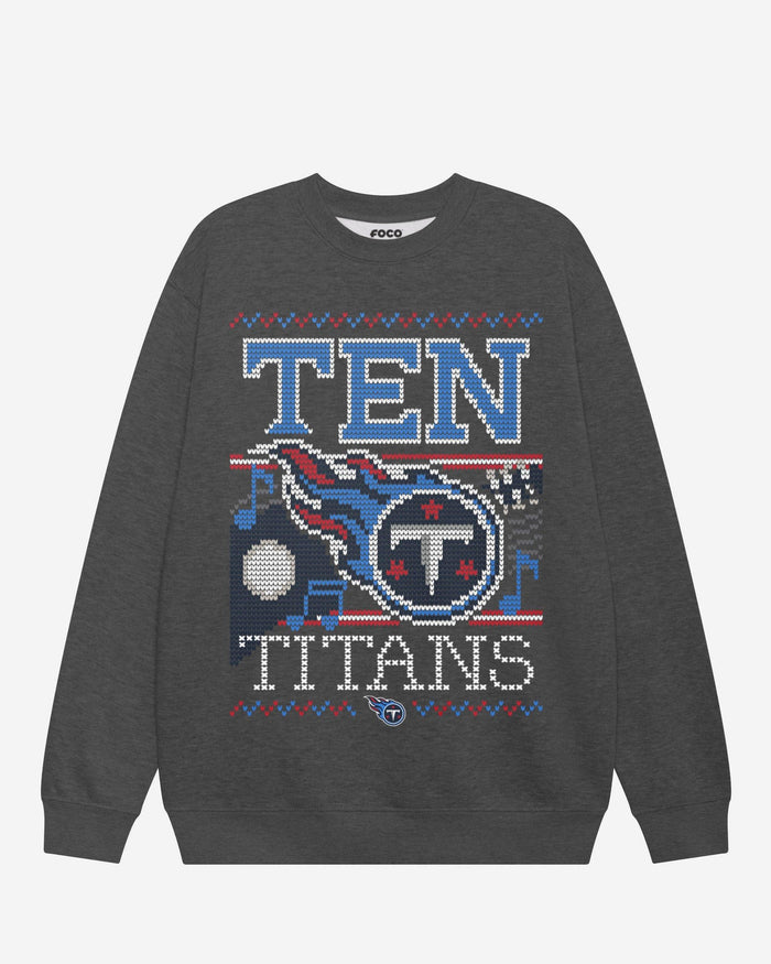 Tennessee Titans Holiday Crew Neck Sweatshirt FOCO S - FOCO.com