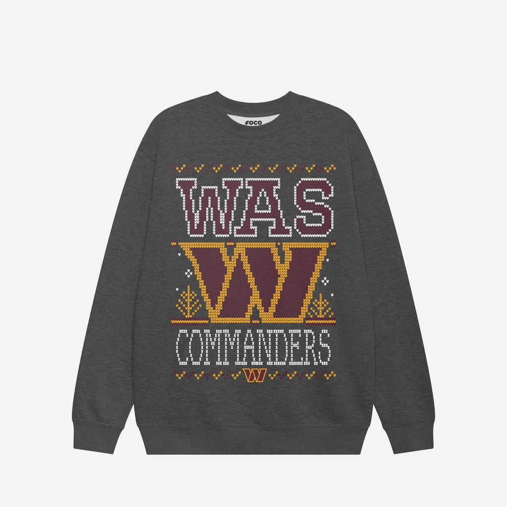 Washington Commanders Holiday Crew Neck Sweatshirt FOCO S - FOCO.com