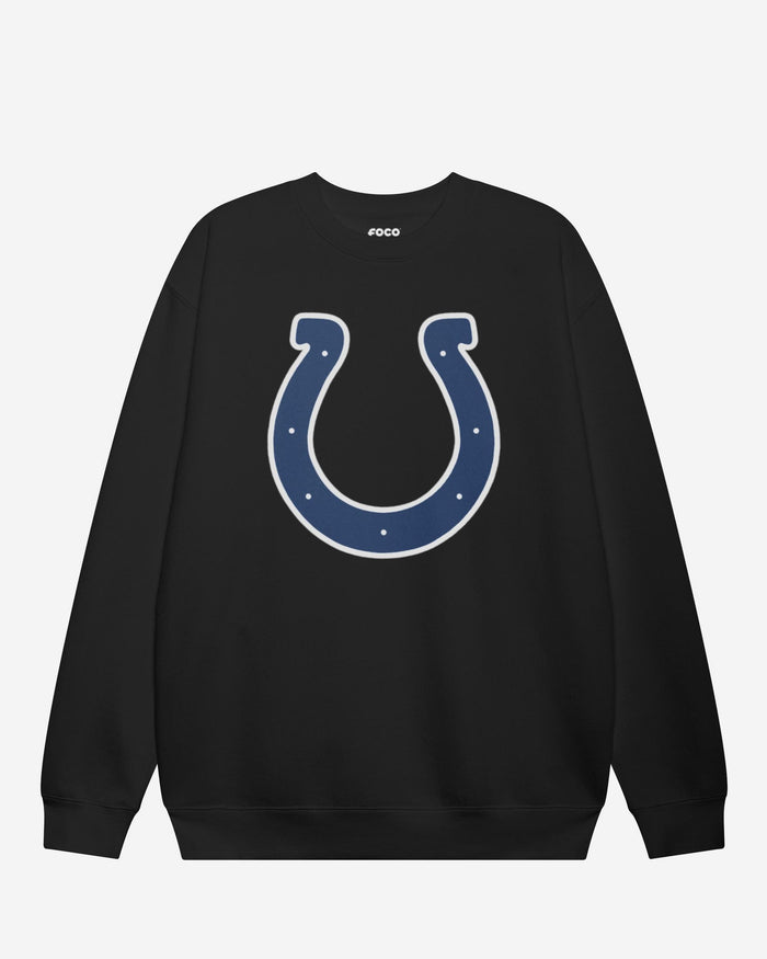 Indianapolis Colts Primary Logo Crew Neck Sweatshirt FOCO Black S - FOCO.com