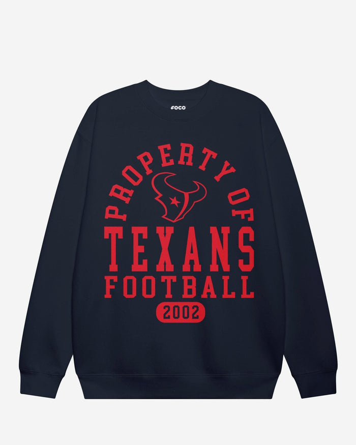 Houston Texans Property of Crew Neck Sweatshirt FOCO S - FOCO.com