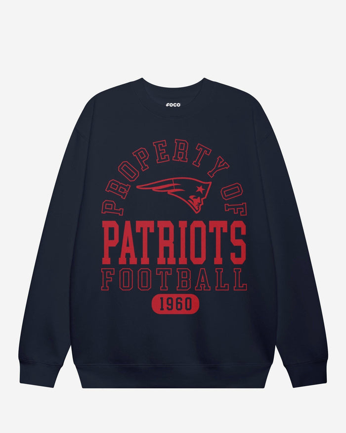 New England Patriots Property of Crew Neck Sweatshirt FOCO S - FOCO.com
