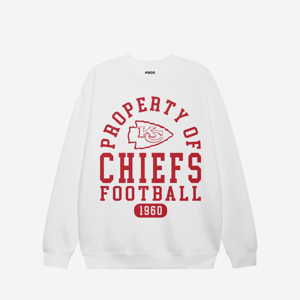 Kansas City Chiefs Property of Crew Neck Sweatshirt FOCO S - FOCO.com