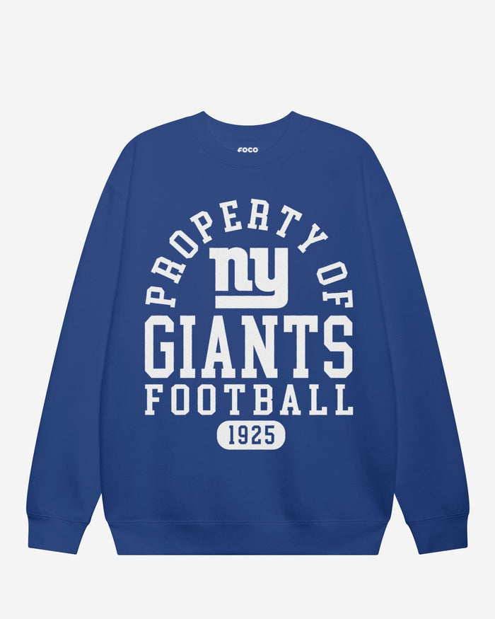 New York Giants Property of Crew Neck Sweatshirt FOCO S - FOCO.com