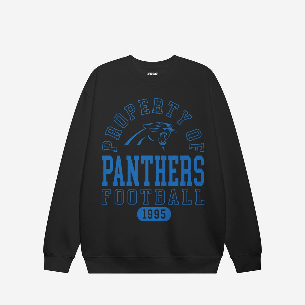 Carolina Panthers Property of Crew Neck Sweatshirt FOCO S - FOCO.com