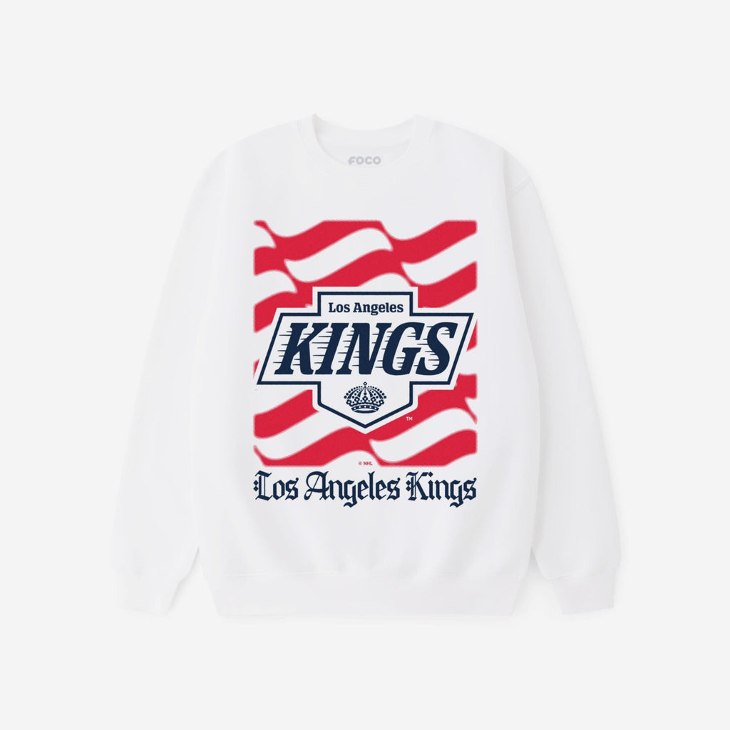Los Angeles Kings American Heritage Wordmark Crew Neck Sweatshirt FOCO S - FOCO.com
