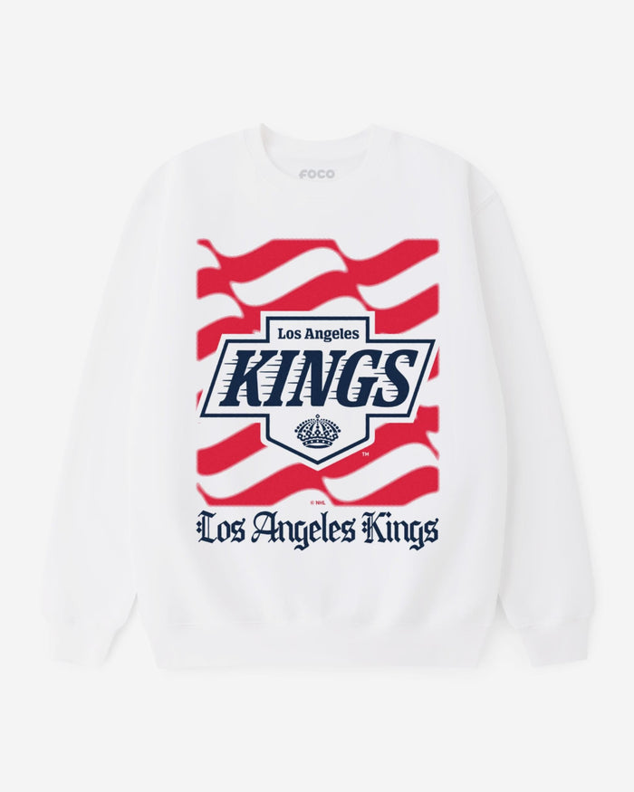 Los Angeles Kings American Heritage Wordmark Crew Neck Sweatshirt FOCO S - FOCO.com