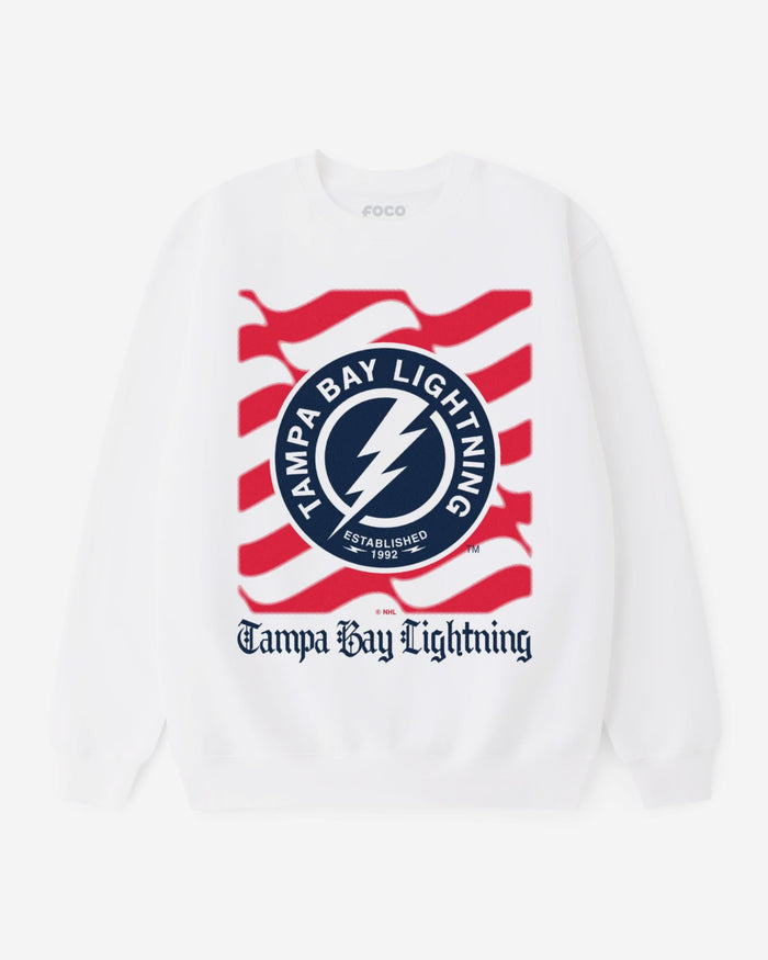 Tampa Bay Lightning American Heritage Wordmark Crew Neck Sweatshirt FOCO S - FOCO.com