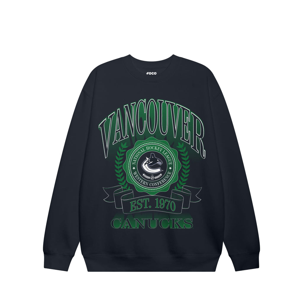 Vancouver Canucks Banner Crest Crew Neck Sweatshirt