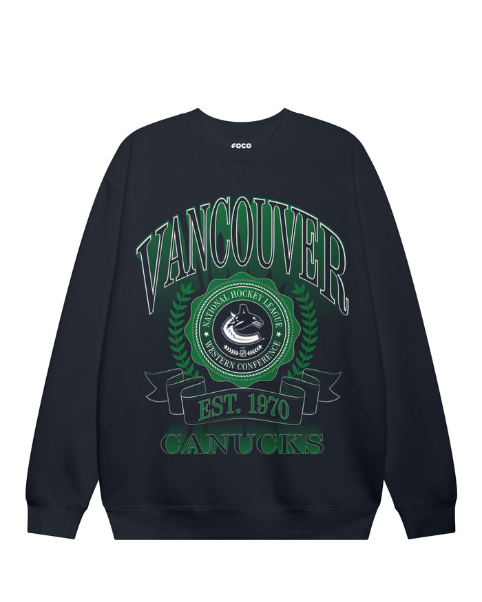 Vancouver Canucks Banner Crest Crew Neck Sweatshirt